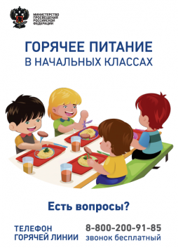 Горячее питание в начальных классах. Горячая линия.